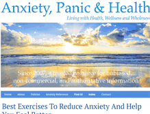 Tablet Screenshot of anxietypanichealth.com